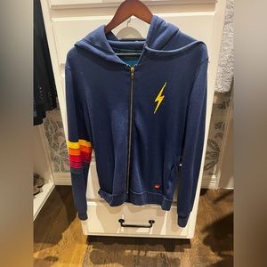 Aviator Nation Blue Zip Hoodie. Small. Excellent Condition